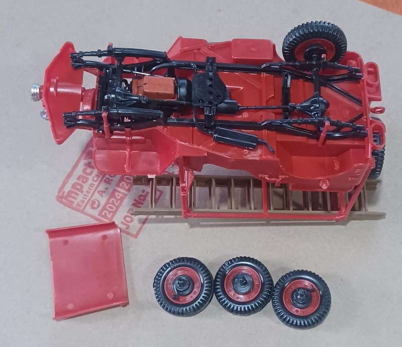 Plastic kit car - old fire engine.
