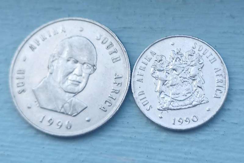 1990 1 Rand  & 20 Cent ~ South Africa