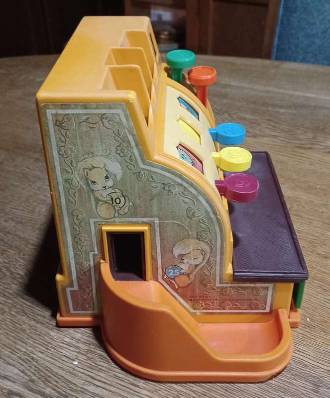 vintage  1974 fisher price cash register