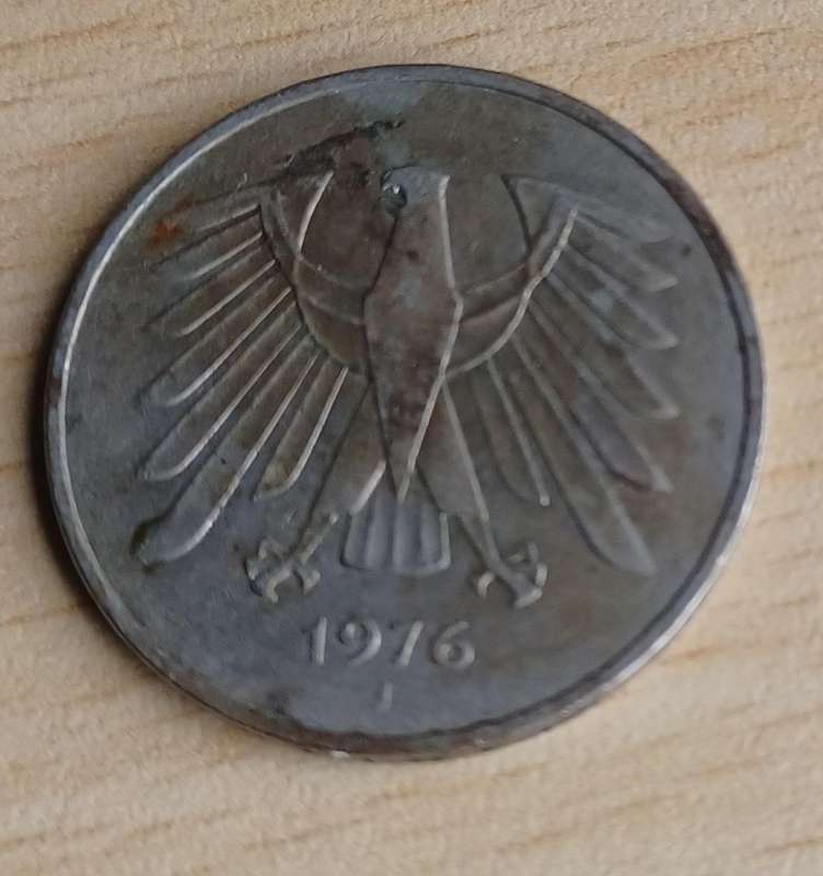 5 Deutsche Mark ~ Federal Republic of Germany 1976