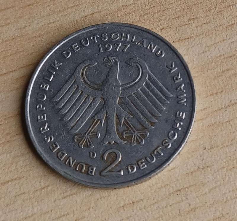 2 Deutsche Mark ~ Federal Republic of Germany 1972