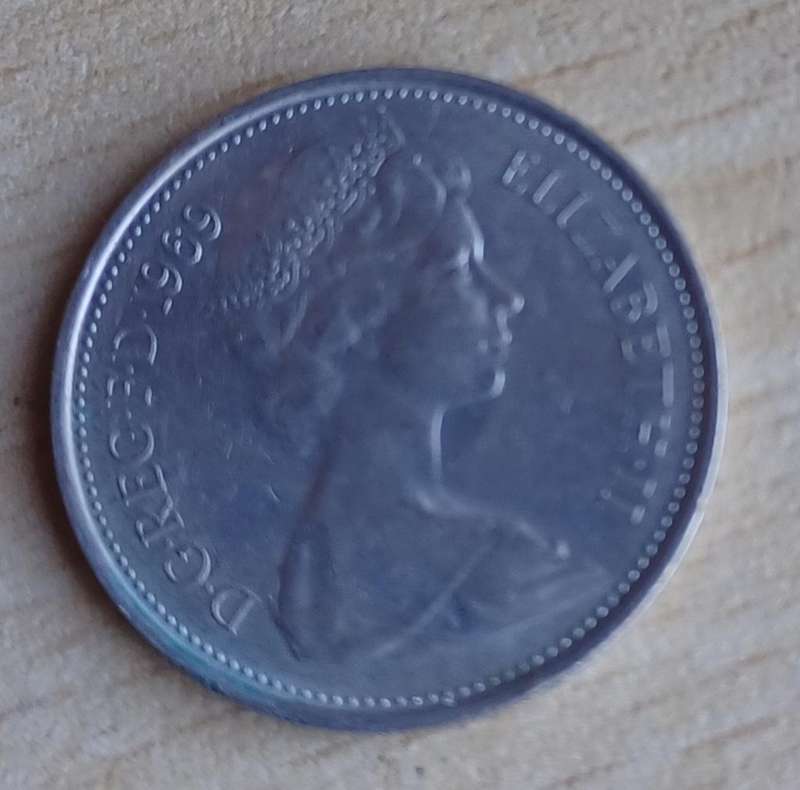 1969 Five pence (5P)