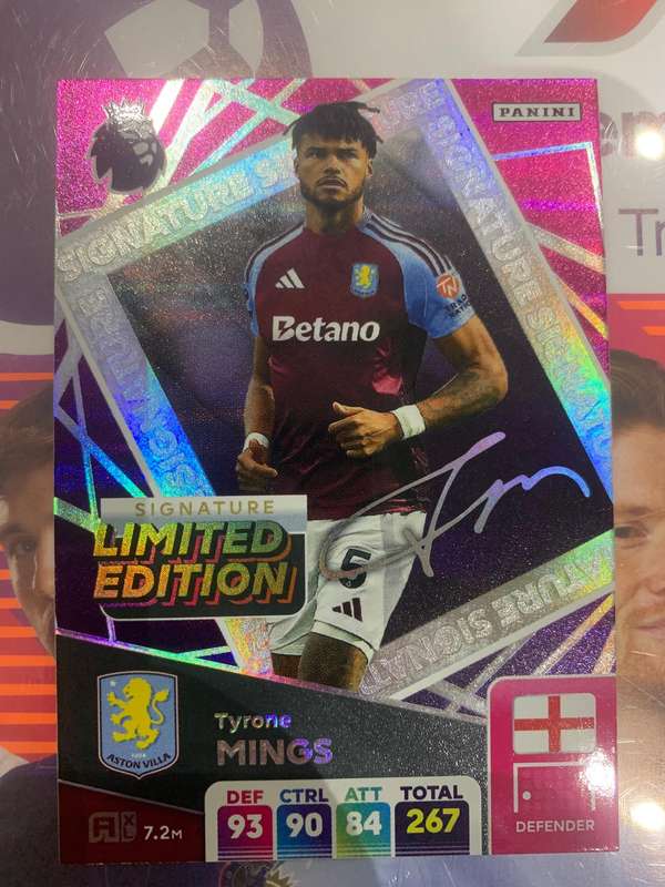 Panini - Adrenalyn XL English Premier League 2024/25 - Tyrone Mings "Limited Edition signature"