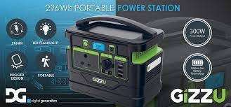 **LAST TWO  ON  OFFER*GIZZU 296 POWER STATION IN BOX WITH POWER CABLE/CAR CHARGER*