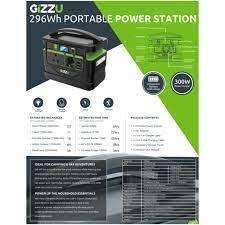 **LAST TWO  ON  OFFER*GIZZU 296 POWER STATION IN BOX WITH POWER CABLE/CAR CHARGER*