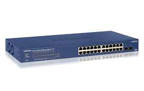 Netgear 24-Port Gigabit Ethernet PoE Smart Switch with 2 SFP Ports - Blue