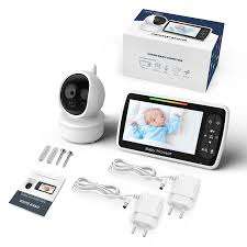 New Smart Tree SM650 Baby Monitor/CCTV With - 5-inch Display, Two-Way Talk / Temperature Sensor