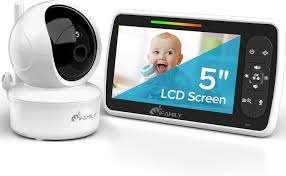 New Smart Tree SM650 Baby Monitor/CCTV With - 5-inch Display, Two-Way Talk / Temperature Sensor