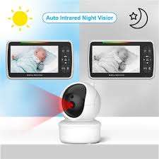 New Smart Tree SM650 Baby Monitor/CCTV With - 5-inch Display, Two-Way Talk / Temperature Sensor