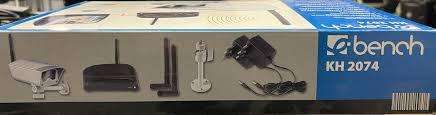 New Bench KH 2074 Indoor and Outdoor wireless Surveillance Camera Set in Box