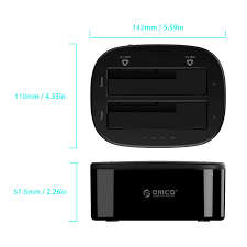 ORICO 6228US3-C 1 to 1 Clone 2 Bay USB 3.0 Type-B to SATA External Storage Hard Drive Dock for 2....