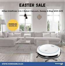 New Milex Intellivac 3-in-1 Robot Vacuum, Sweep & Mop with Wifi