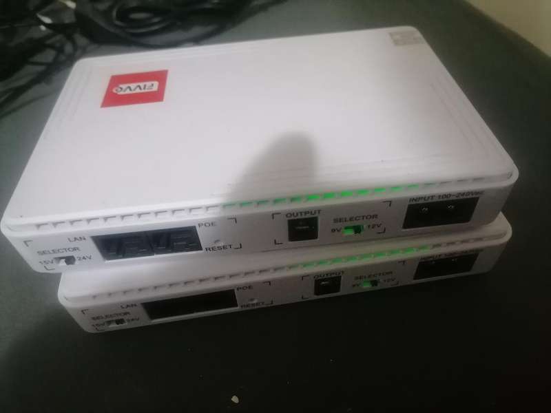 LOT OF 2 x FIVVO MINI UPS WITH USB PORT<CABLES ETC*WORKING*ONE BID FOR BOTH**