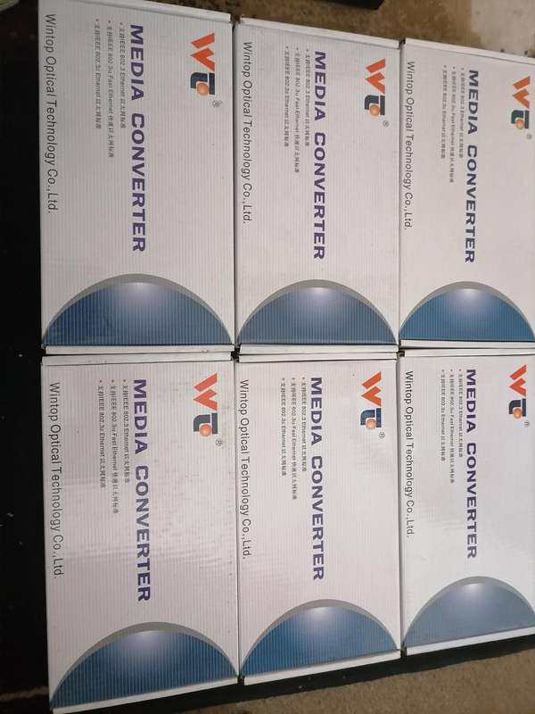 6 X BRAND NEW WINTOP FIBRE NETWORK MEDIA CONVERTERS
