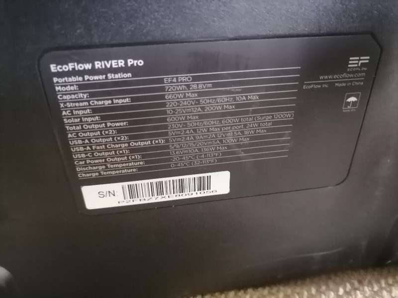 Defective EcoFlow River Pro 600W Power Station