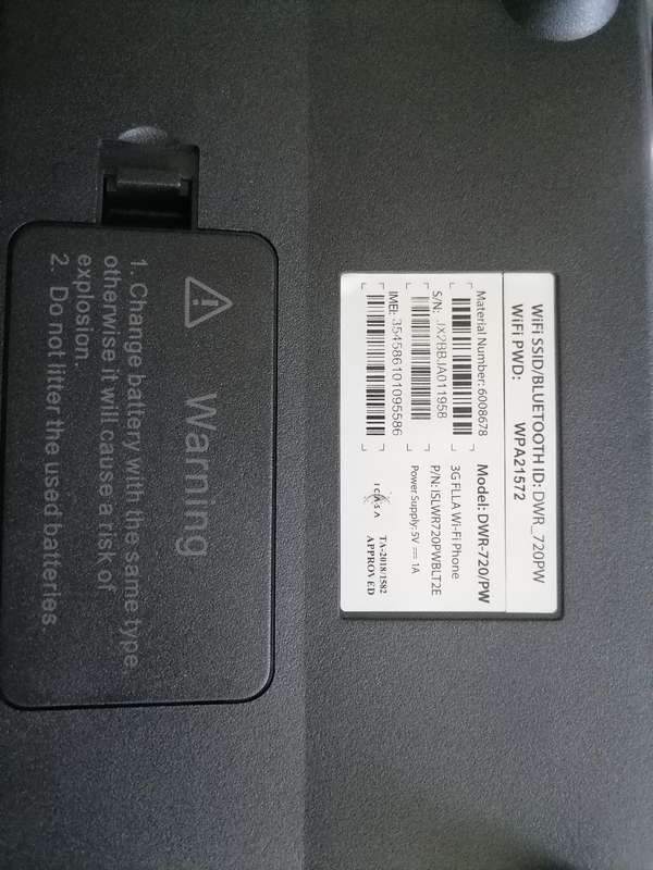 New D-Link DWR-720/PW 4G FLLA WI-FI Phone