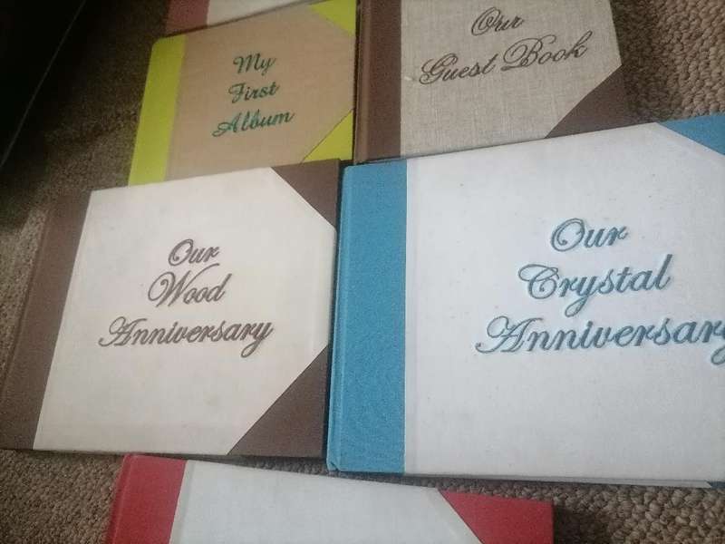 Lot of wedding anniversary and baby memory books*one bid for the lot