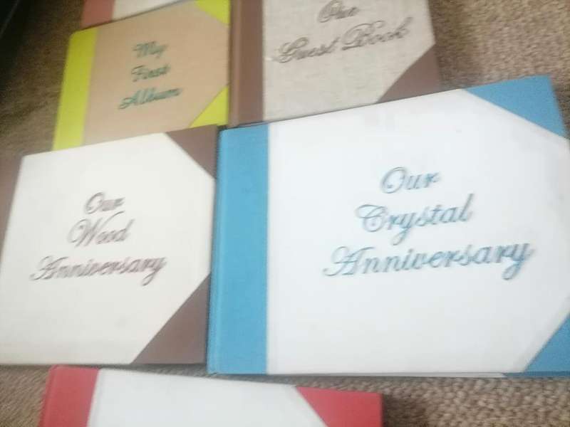 Lot of wedding anniversary and baby memory books*one bid for the lot