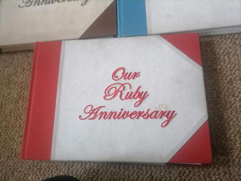 Lot of wedding anniversary and baby memory books*one bid for the lot