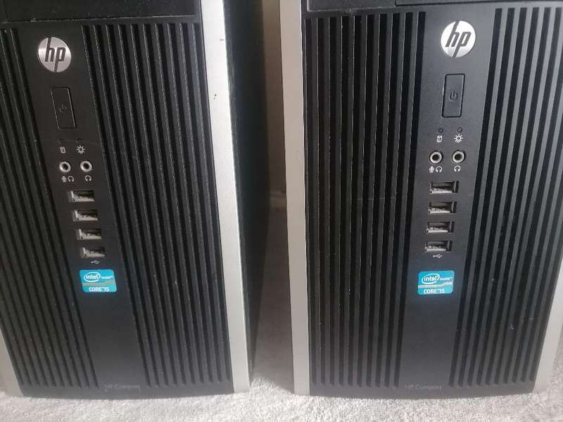 LOT OF 2 X HP  DESKTOP TOWERS, ONE BID FOR BOTH *SOLD AS IS*