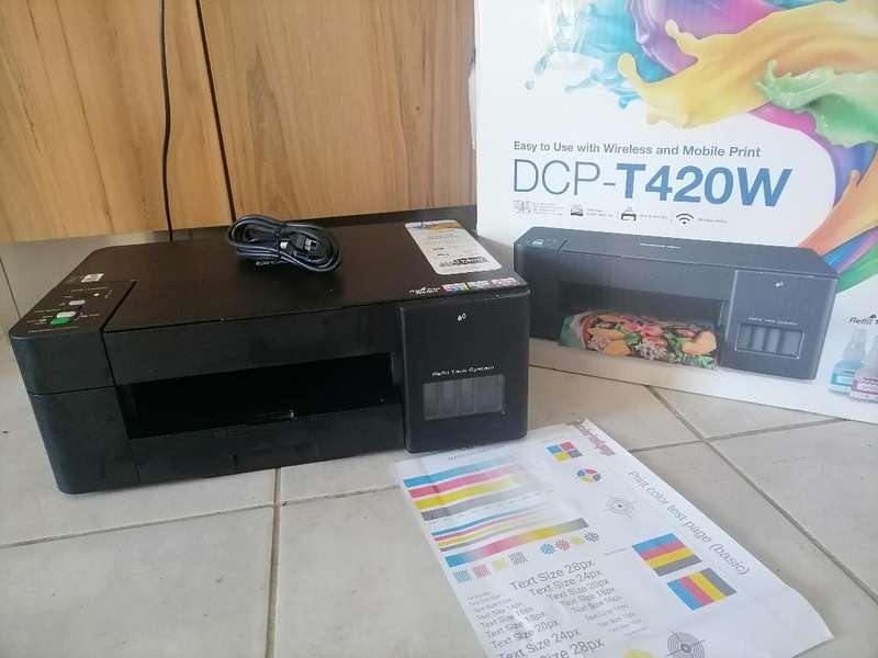 Refurbished Brother DCP-T420W Ink Tank Printer 3in1 with WiFi in Box with cables