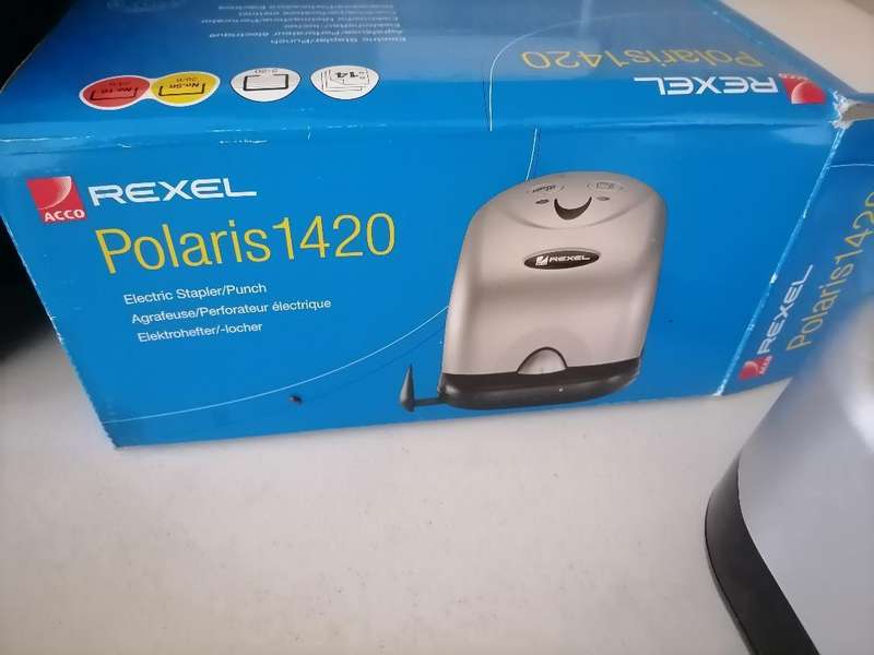 Rexel Polaris 1420 Electric Stapler and Hole Punch, 20 Sheet Stapling Capacity, 14 Sheet Punch Capac