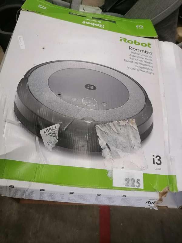 Roomba® i3 EVO Robot Vacuum in box wih attachment in box