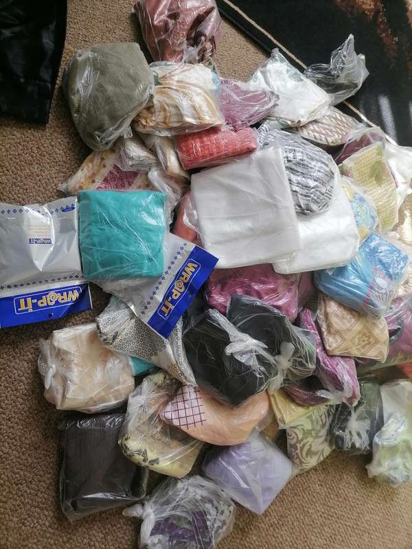 Large lot of mixed pillow cases from storage