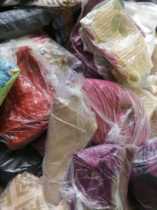 Large lot of mixed pillow cases from storage