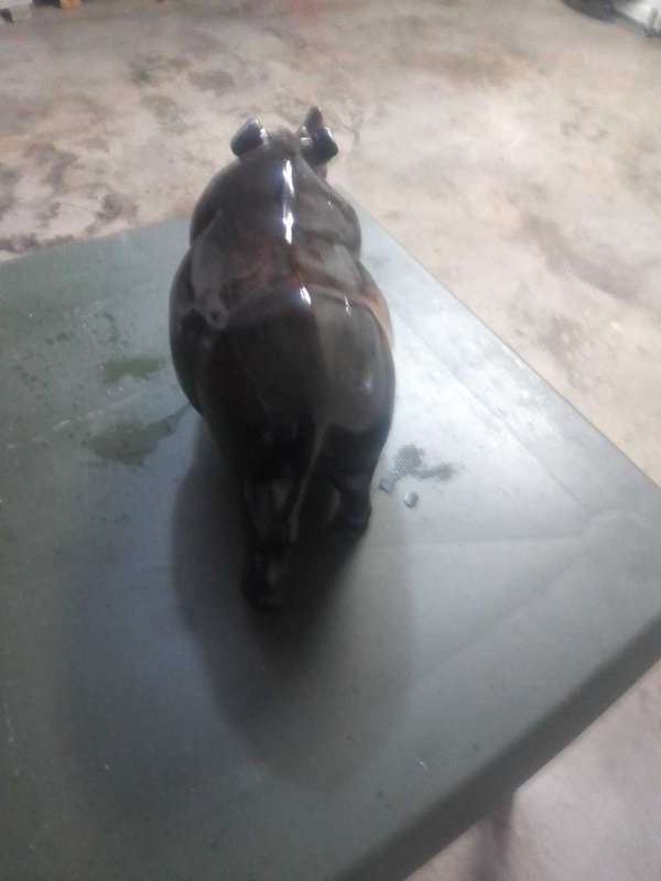 Rhino hand carved