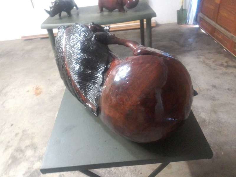 Wild boar hand carved