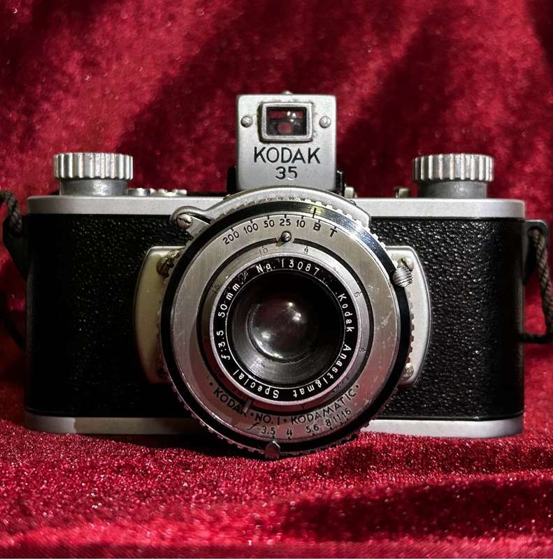Vintage Camera Kodak 35 Rangefinder Camera with Lens for 135 (35mm) Film
