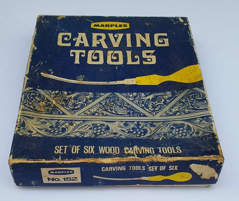 Vintage Set Of 6 Marples Carving Chisels / Tools  Original Box & Impeccable Condition