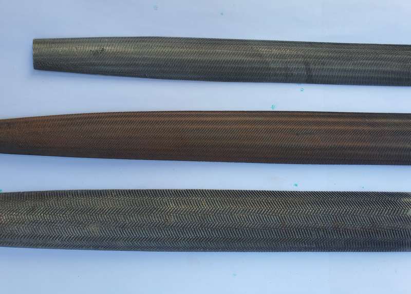 Trio of Half-Round Files In Good Used Condition