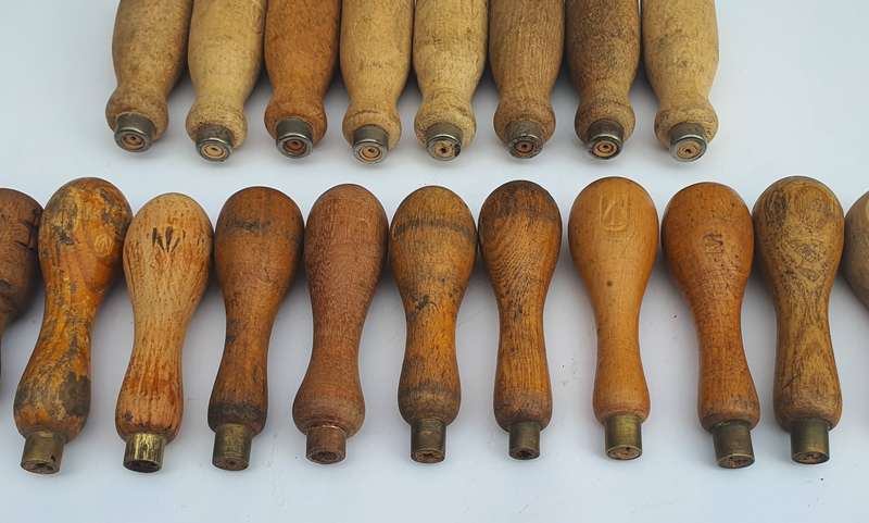 Batch of 19 Wooden Tool Handles  Vintage From WWII Era