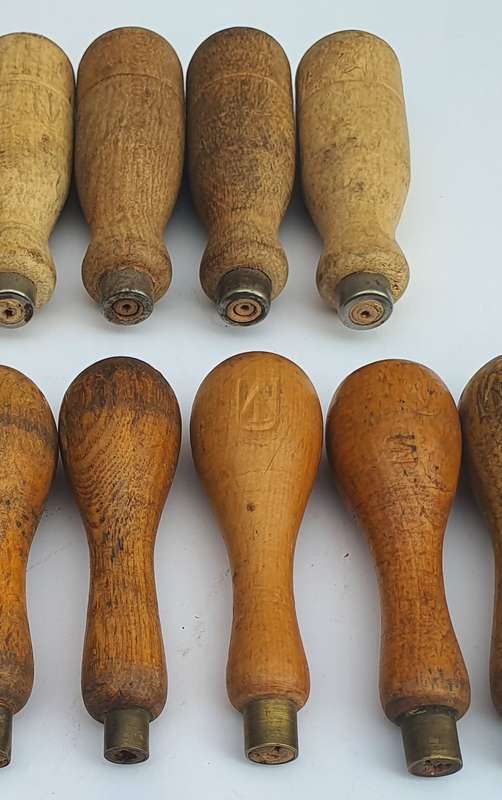 Batch of 19 Wooden Tool Handles  Vintage From WWII Era
