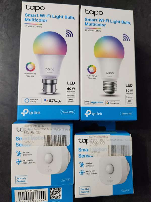Tapo C420S2 Smart Wifi Security Camera System+Smart Wifi Multicolor Globes+Smart Motion Sensors
