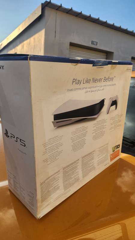 Playstation 5 with Disc, 2 Controllers, 1 Disc Game, Original Packaging