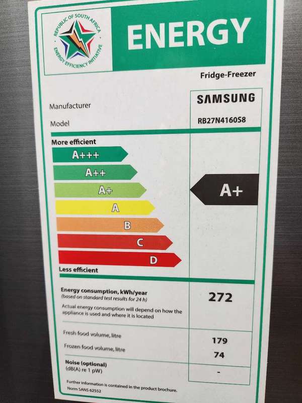 Samsung Fridge Bottom Freezer A+ (Inverter Tech), Silver 253L (RB27N4160S8/RBN27N4160S8)