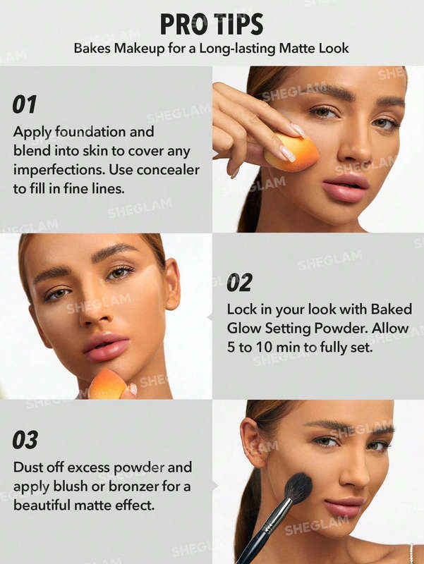 SHEGLAM Baked Glow Setting Powder - Deep Brown
