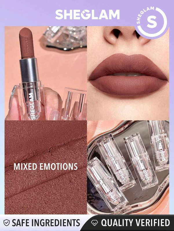 SHEGLAM Cosmic Crystal Matte Lipstick - Mixed Emotions