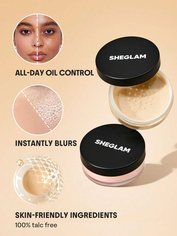 SHEGLAM Baked Glow Setting Powder - Light Brown