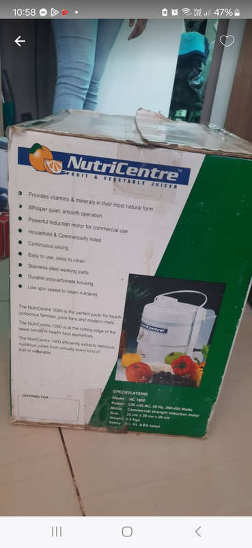 Nutri centre  nc1000 juicer