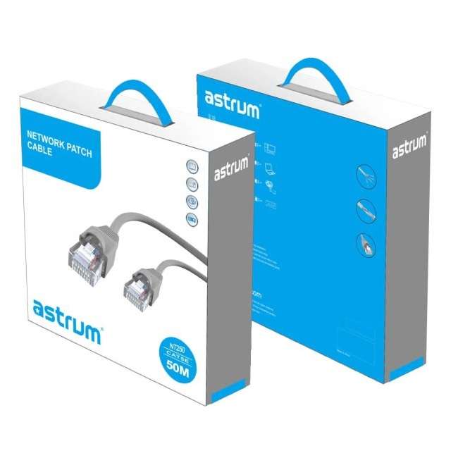 Astrum 50 Meter Cat5e Flylead Grey