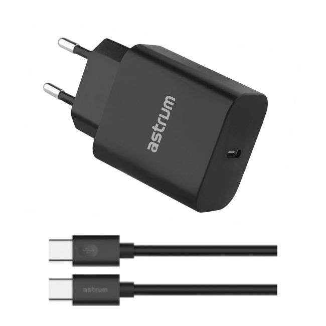Astrum USB-C 20W Quick Wall Charger With Cable