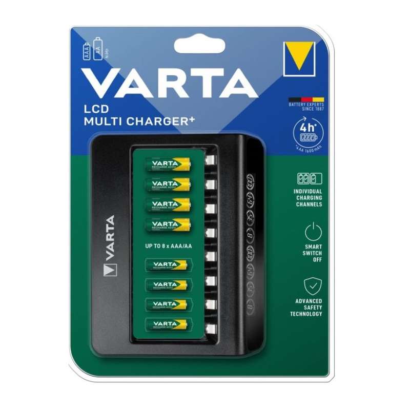 Varta LCD Multi Charger Upto 8 x AA/AAA