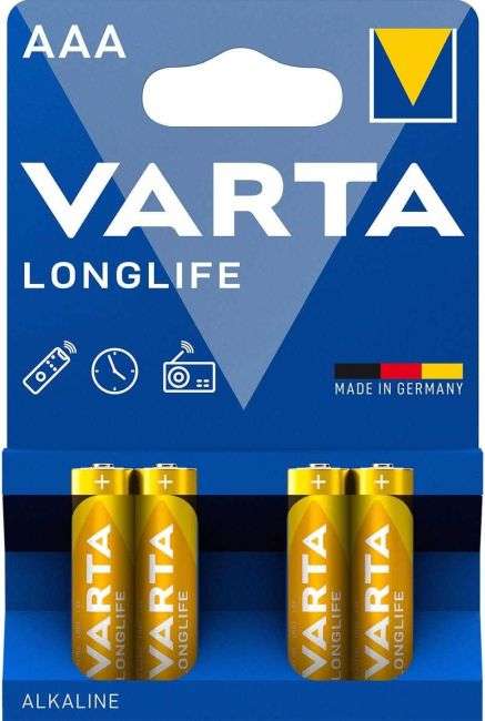 Varta LongLife AAA Alkaline Battery 4 Pack