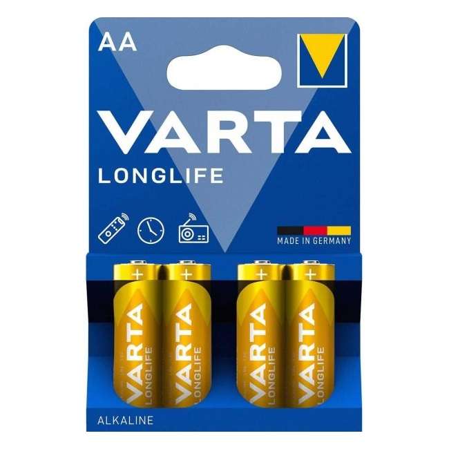 Varta LongLife AA Alkaline Battery 4 Pack