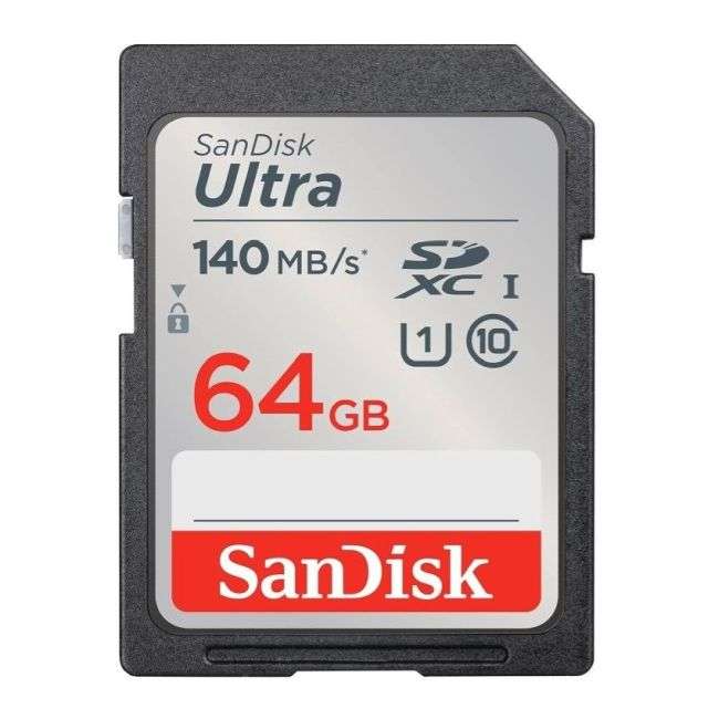 Sandisk 64GB Ultra SDXC Card - Class 10 140MB/s