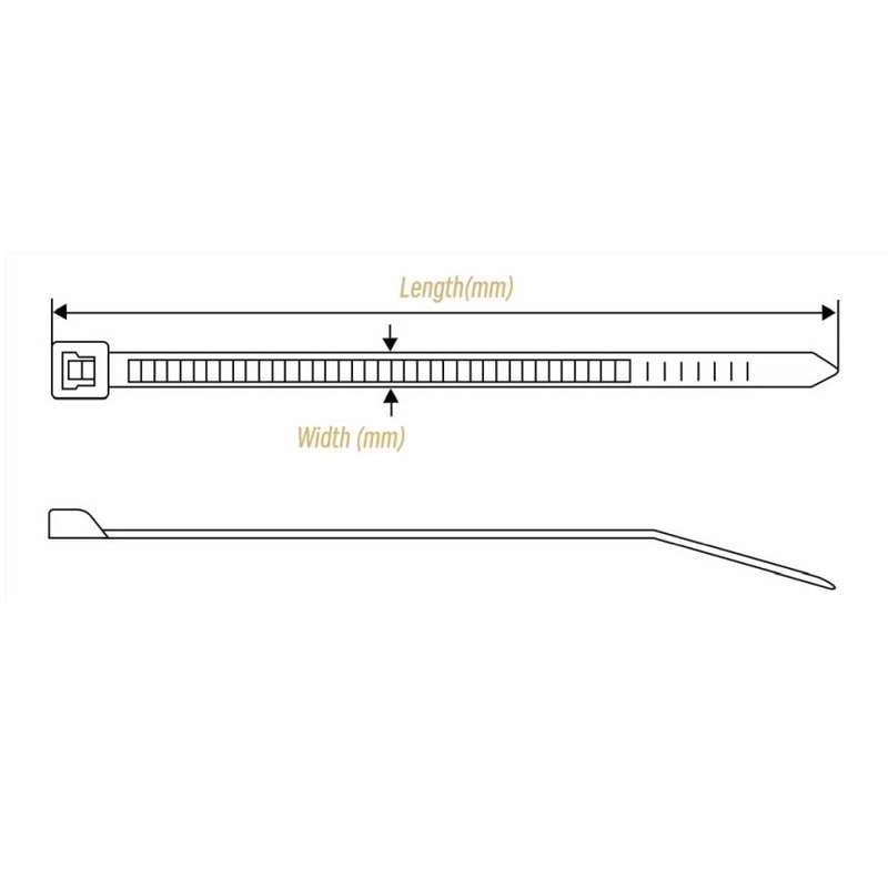 Cable Ties 100 x 2.5mm Pack of 100